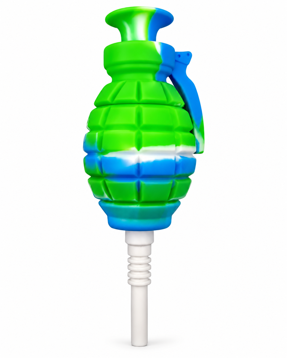 6.5-Inch Grenade Silicone Nectar Collector, 14mm Ceramic Tip & 5ml Jar