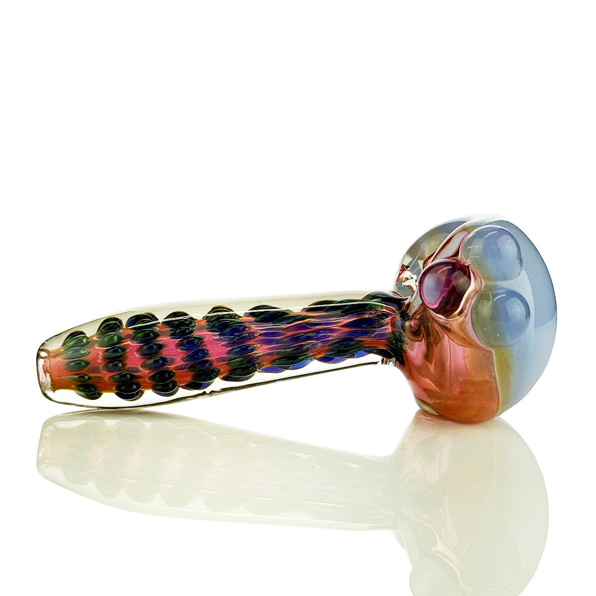 4.5" Gold Fume Bubble Trap Hand Pipe Spoon
