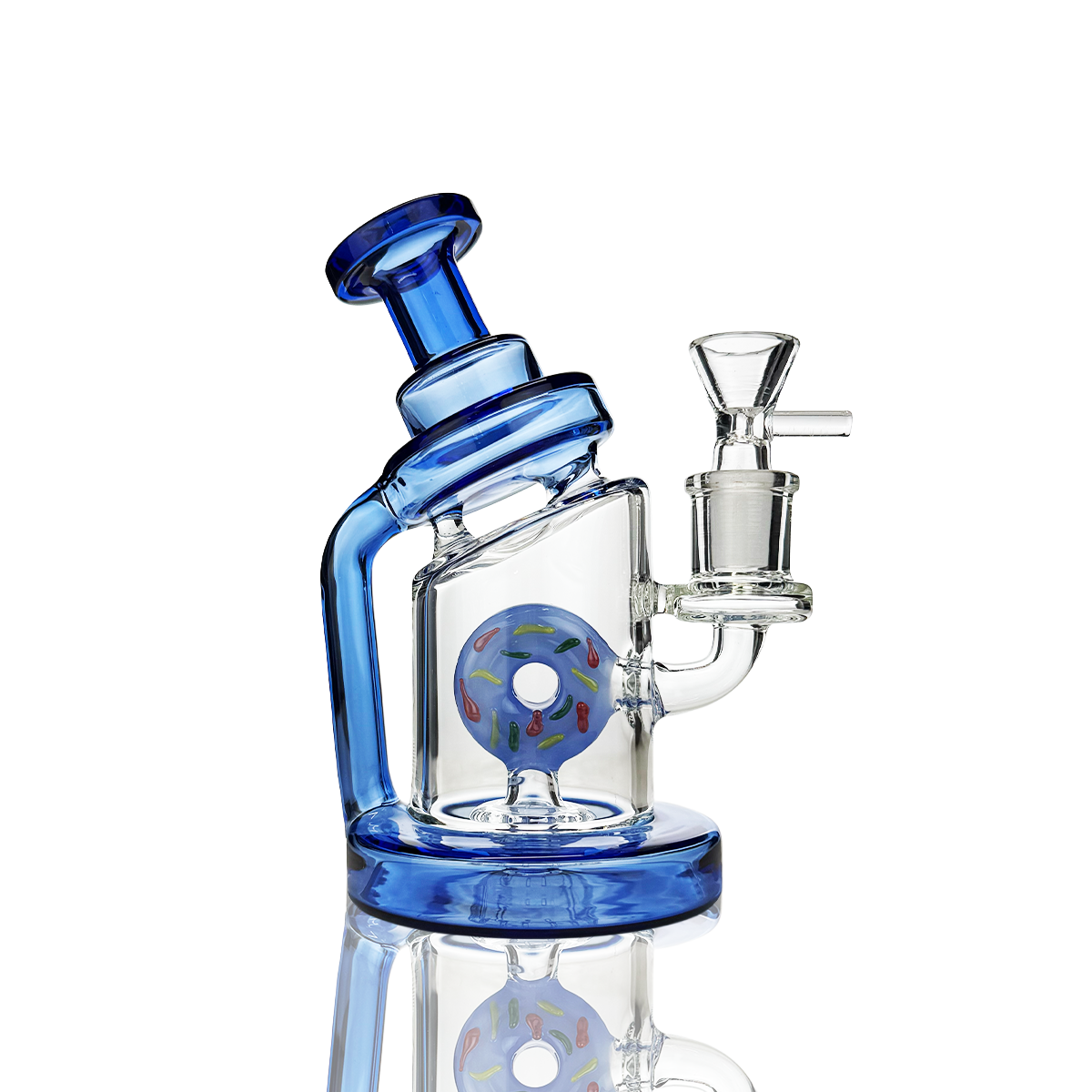 6" Donut Shower Water Pipe with 14mm Male Bowl