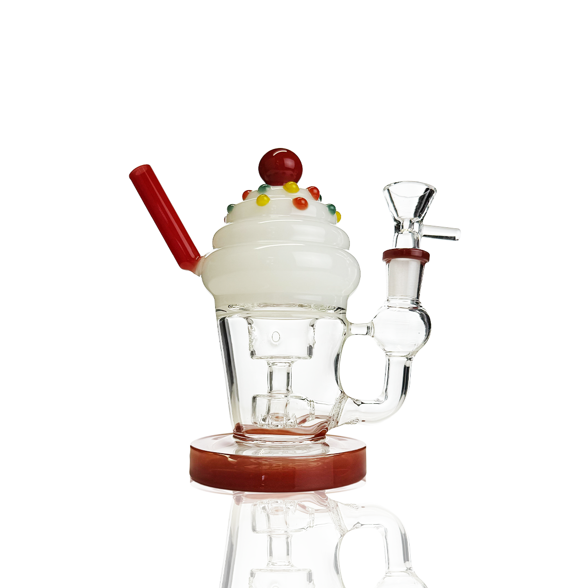 7" Ice Cream Water Pipe with Shower Bong and 14mm Male Bowl