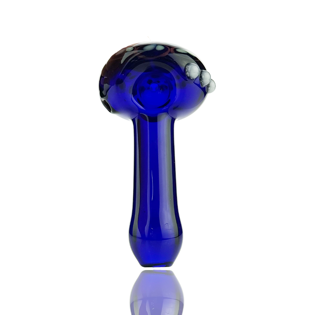 4.5" Color Tube Glass Hand Pipe with Artistic Head
