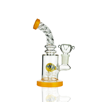6" Sphere Water Pipe Rig with 14mm Male Bowl and Rod Color