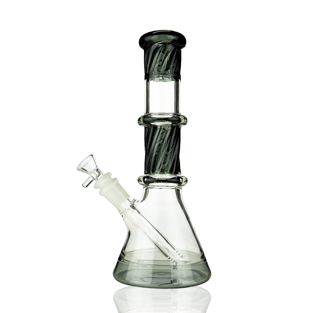 10-Inch Twisted Beaker Bong with 14mm Male Bowl
