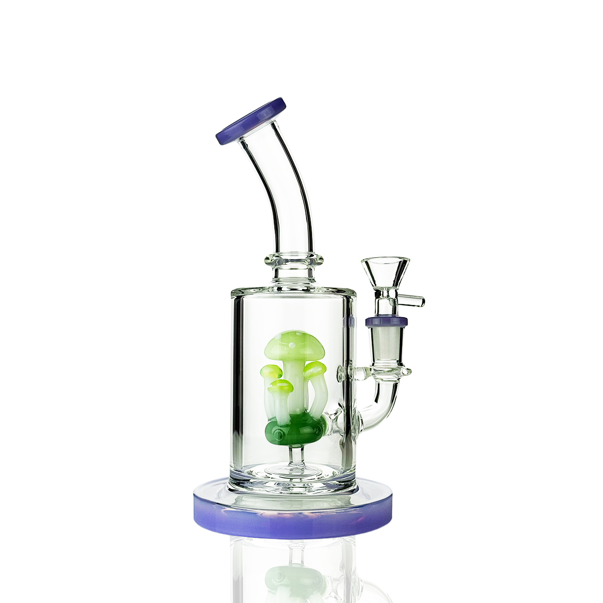 8-Inch Mushroom Water Pipe with 14mm Male Bowl