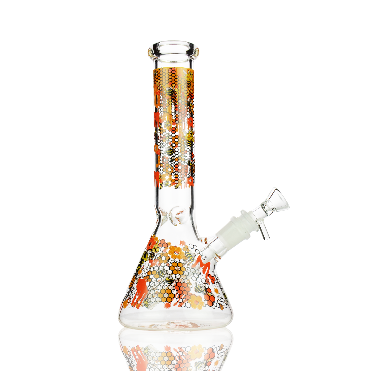 10" Honey Bee Beaker Decal with 14mm Bowl