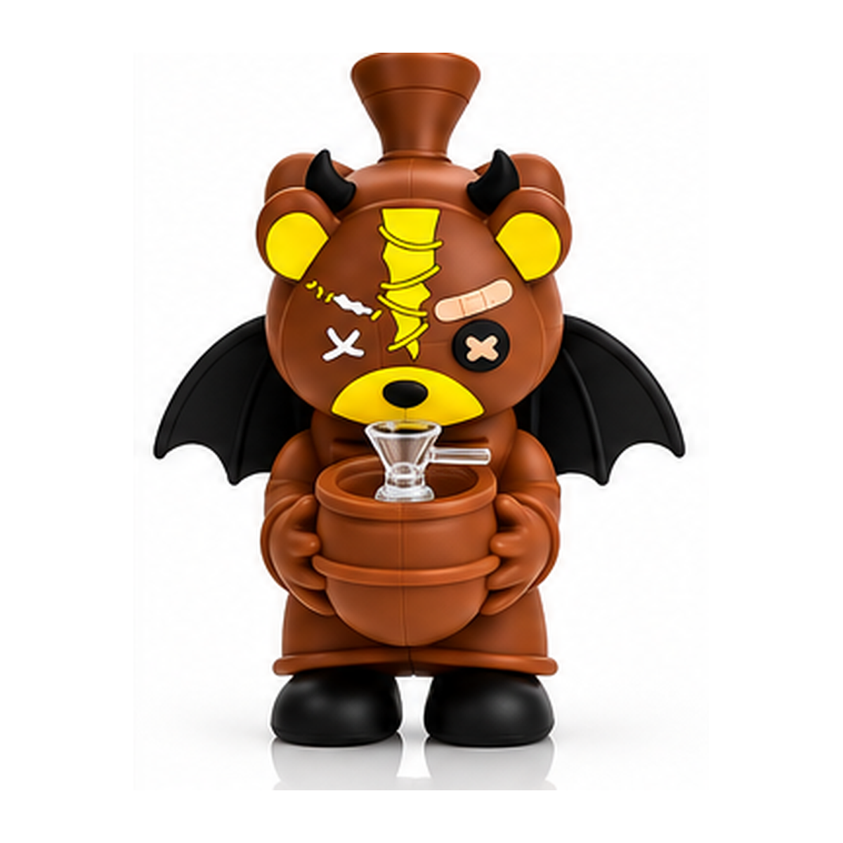 5-Inch Silicone Bear-Bat Water Pipe with 14mm Male Bowl