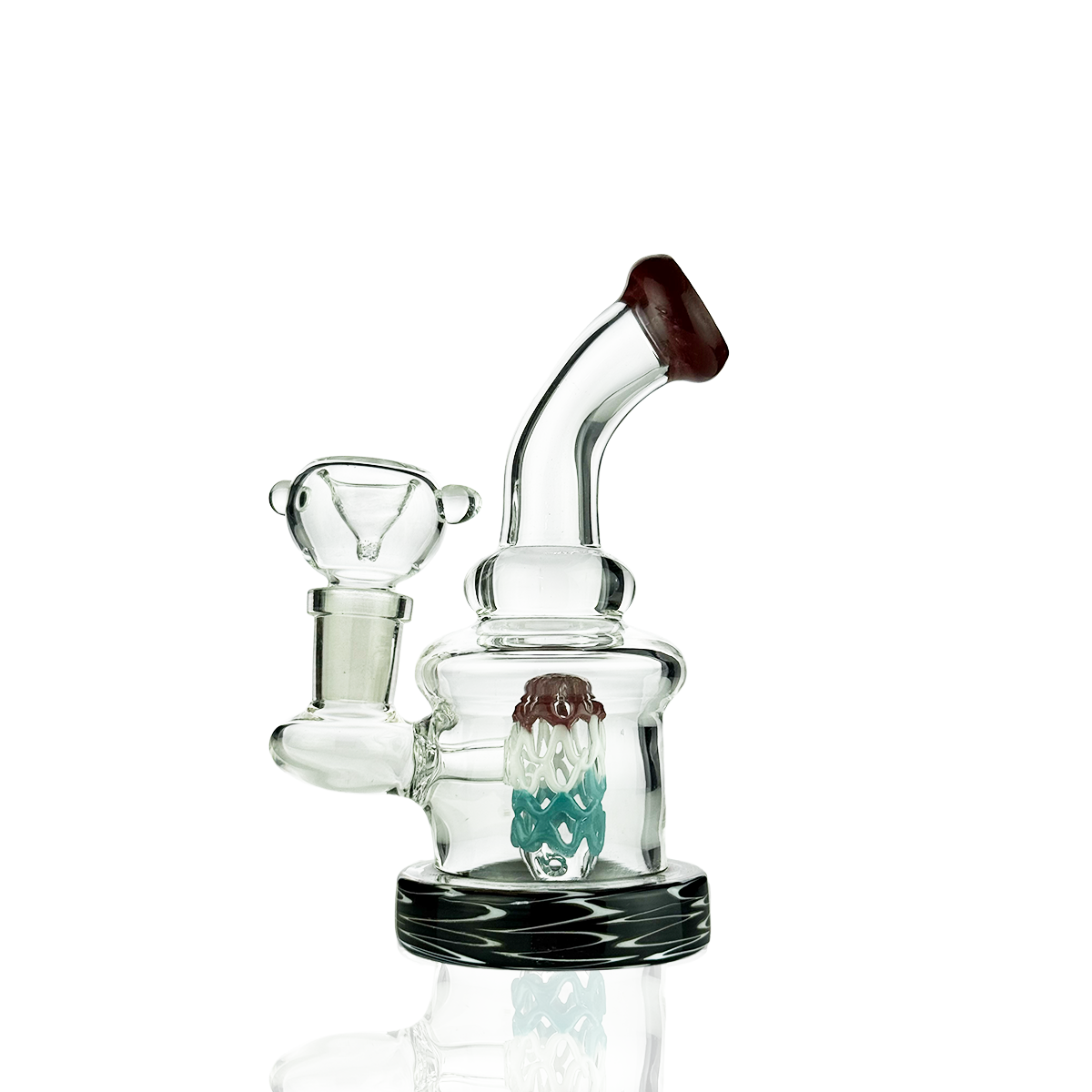 6" Water Pipe | Wire Shower Perc | American Rod | 14mm Male Bowl