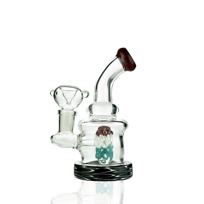 6" Water Pipe | Wire Shower Perc | American Rod | 14mm Male Bowl