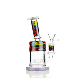 6" WigWag bong with round shower and 14mm Male with 5mm Glass