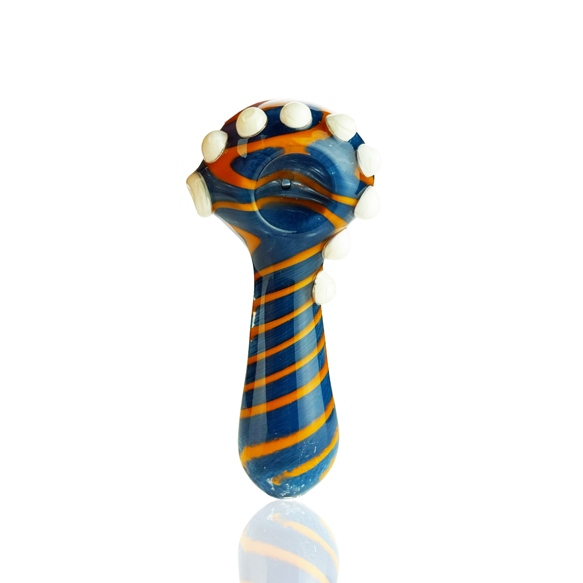5" Hand Pipe Color Frit Glass Spiral Design