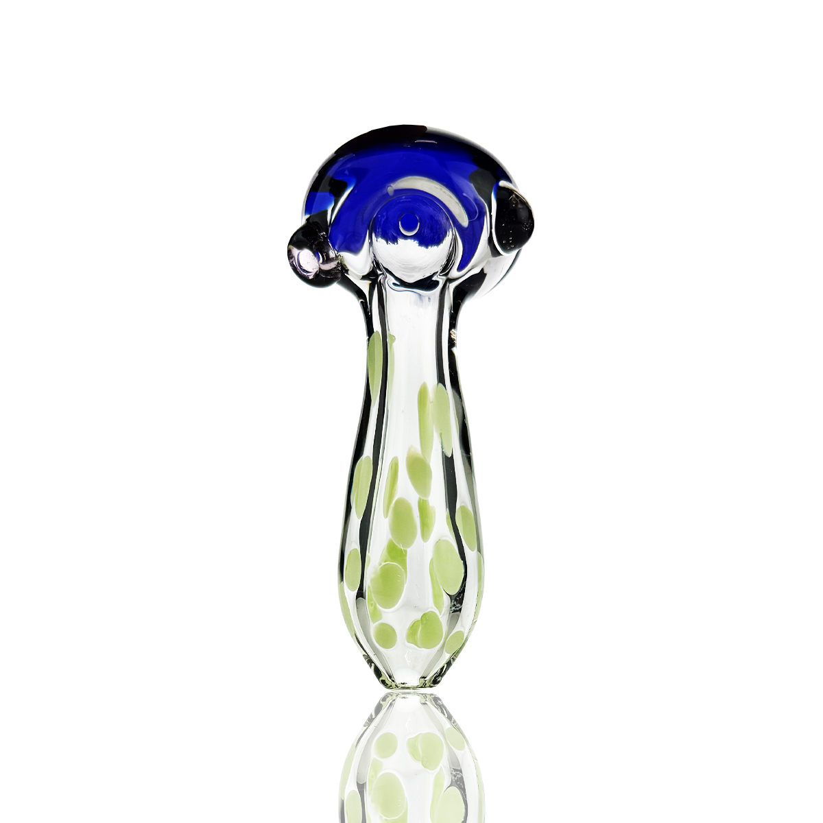 4" Hand Pipe Spoon Slime Dot with Double Glass