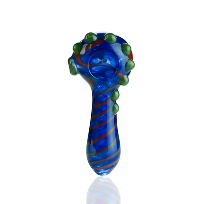 5" Hand Pipe Color Frit Glass Spiral Design