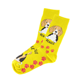 Beagle Socks Unisex Unique Fun Design   Fits All, 70% Cotton, 25% Spandex, 5% Elastic