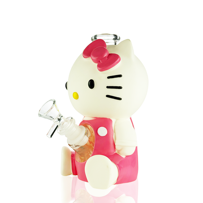 7" Pink Cartoon Water Pipe Bong | 14mm Male Bowl