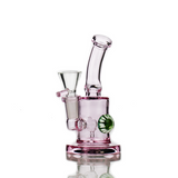 5" Pink Glass Water Pipe with Locket Design and 14mm Male Bowl