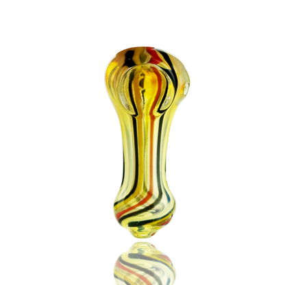 2.5" Hand Pipe Spoon Silver Fume Glass