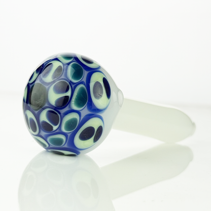 4.5" Color Tube Glass Hand Pipe with Artistic Head