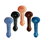 3.5" Hand Pipe Spoon with Spiral Design Glass Frit