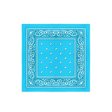 Bandana Turquoise Color 100% Cotton (22" x 22")- Pack of 12