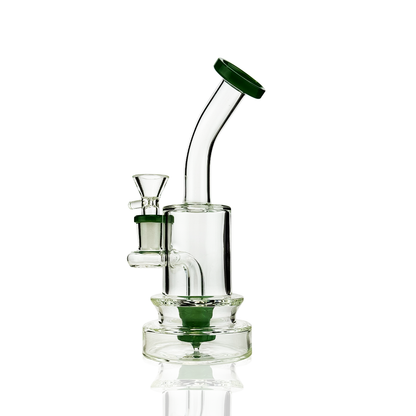 7" Water Pipe Bong Slime Color with Shower and 14mm Male Bowl
