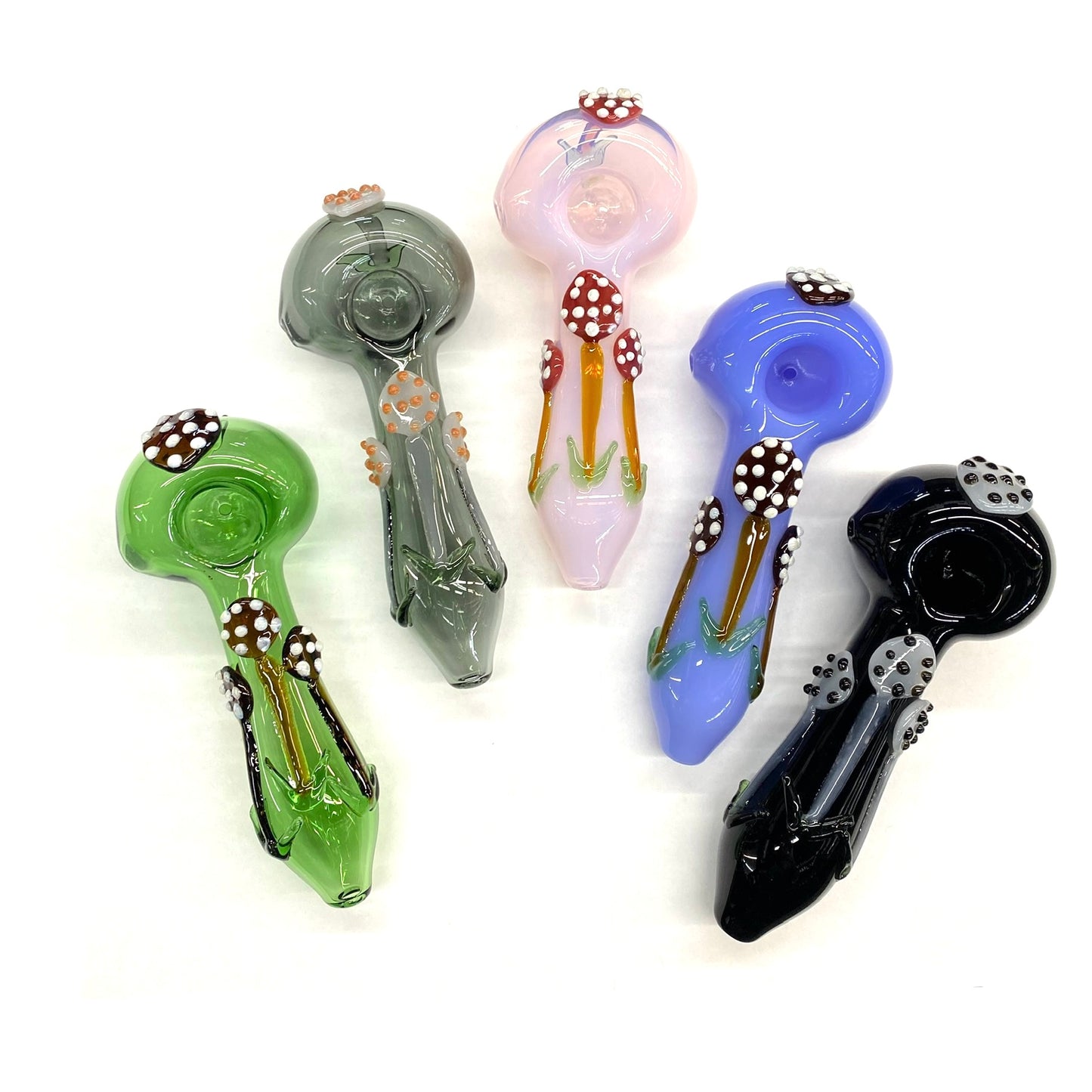 5" Mushroom Color Tube Hand Pipe Spoon