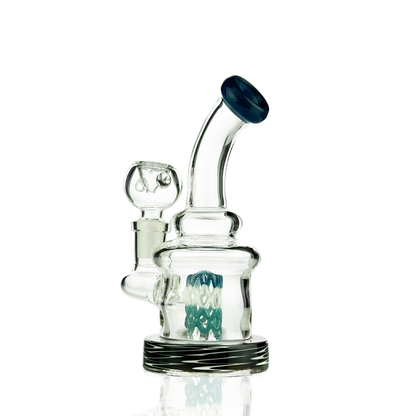 6" Water Pipe | Wire Shower Perc | American Rod | 14mm Male Bowl