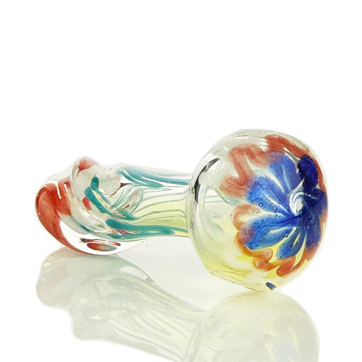 2.5" Hand Pipe Silver Fume Glass with Twisted