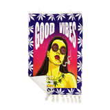 Good Vibes Handloom Printed Wall Hanging Size 3ft x 2ft