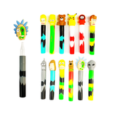 5" Characters Silicone Glass Nectar Collectors 24 per Display