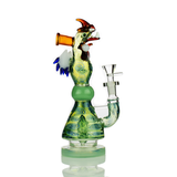 9.5" Dragon Bong Double Glass Gold Fume with 14mm Male Bowl