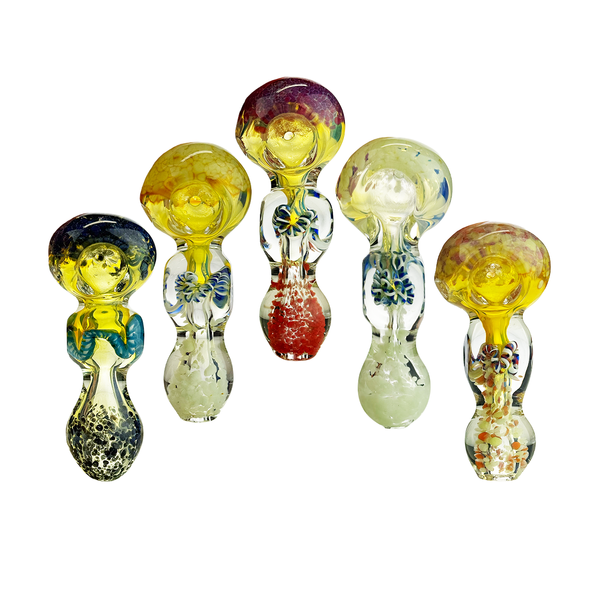3.5" Hand Pipe Frit Fume Glass
