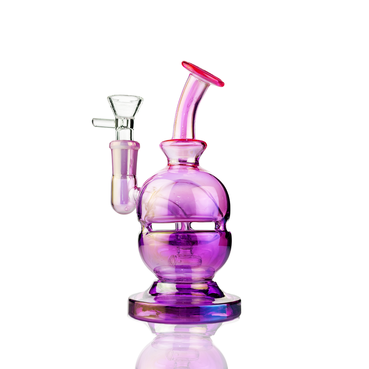 6" Electro Plated Recycler with 14mm Male Bowl