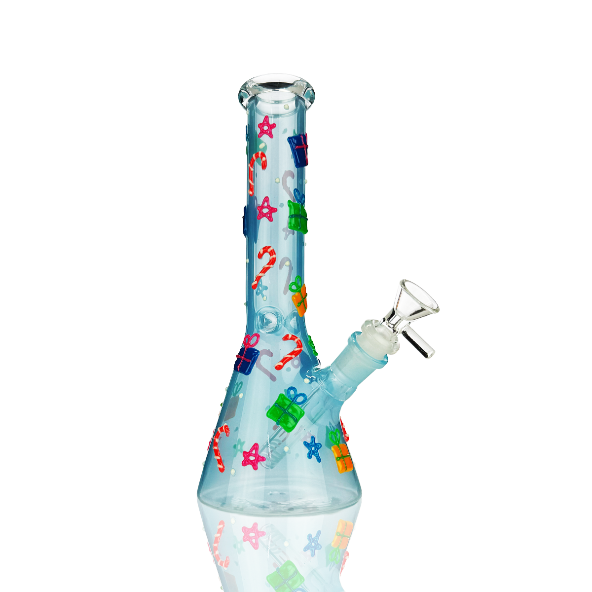 10" Christmas Beaker 3D Glow In The Dark