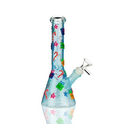 10" Christmas Beaker 3D Glow In The Dark