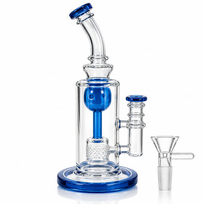 10-Inch American Color Water Pipe with Shower & 14mm Male Bowl