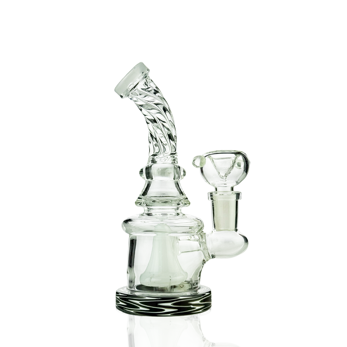 6" Water Pipe Rig | Twisted Neck | 14mm Male Bowl