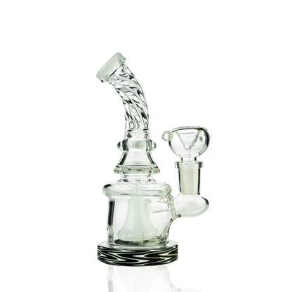 6" Water Pipe Rig | Twisted Neck | 14mm Male Bowl