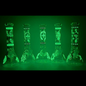 10-Inch Glow-in-the-Dark Beaker Water Pipe with 14mm Male Bowl