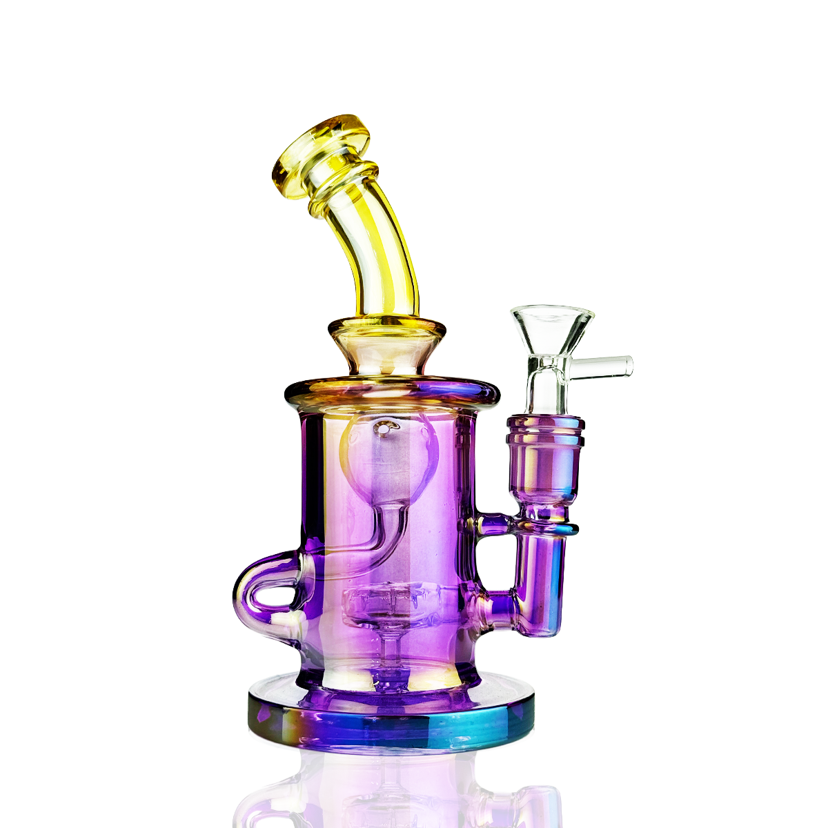 7" Recycler Electroplated Water Pipe with 14mm Male Bowl