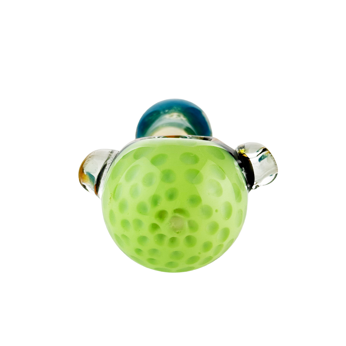 4.5" Slime Head Honeycomb Design and Gold Fume Glass