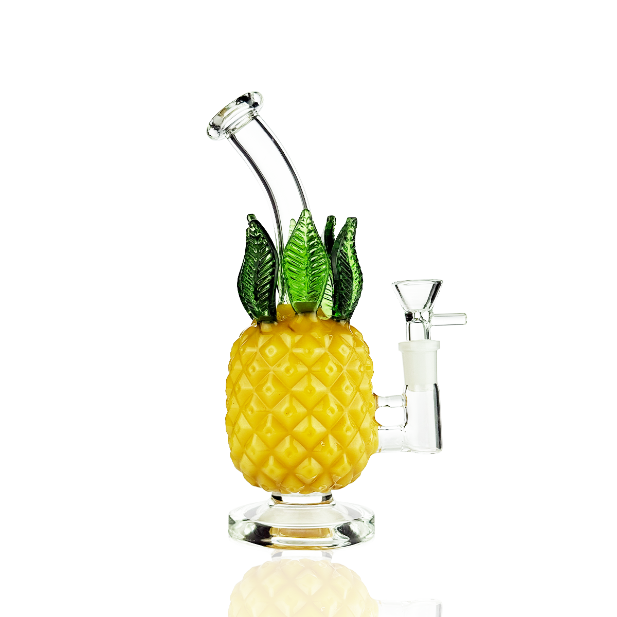 8" Pineapple Water Pipe | Novelty Glass Design | 14mm Male Bowl