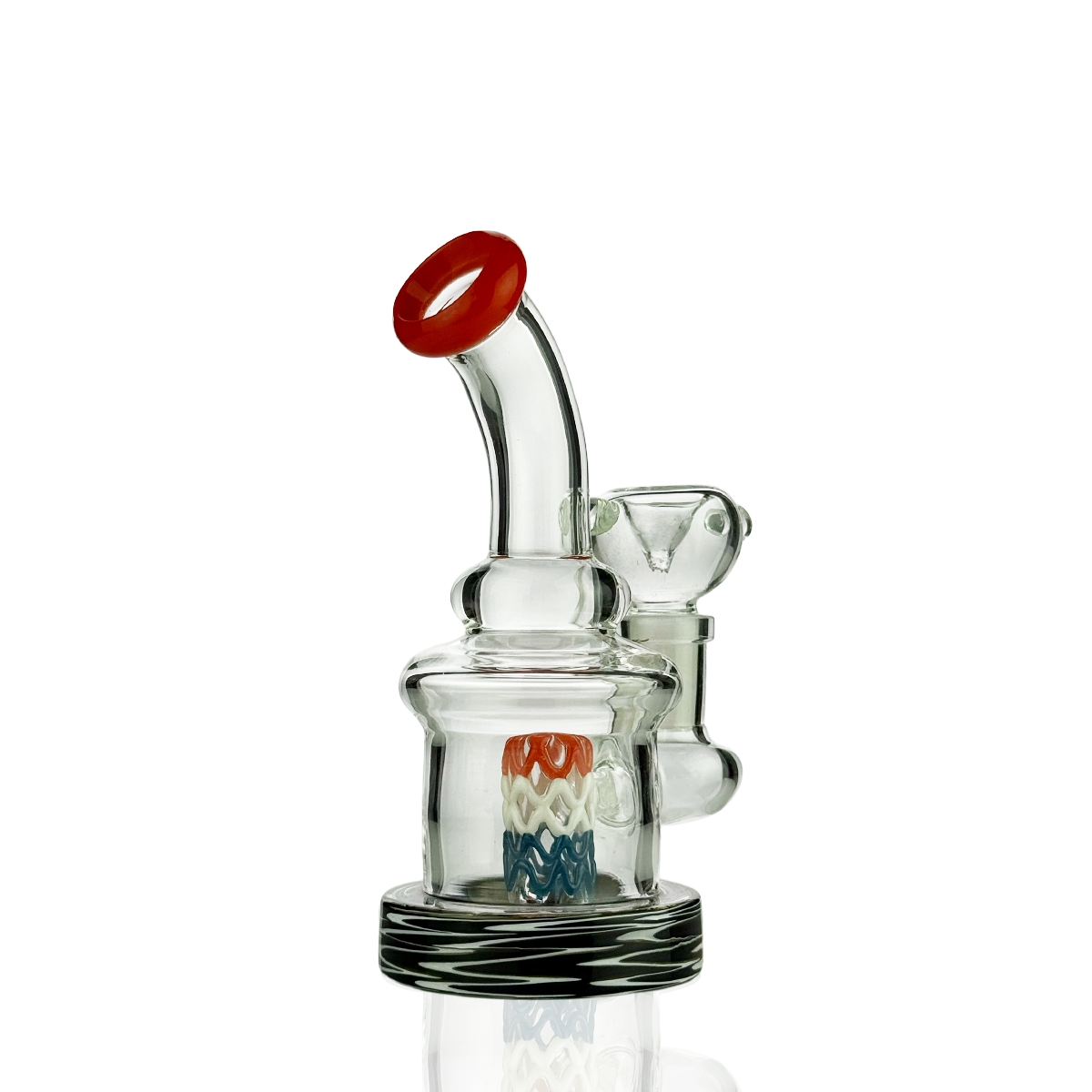 6" Water Pipe | Wire Shower Perc | American Rod | 14mm Male Bowl