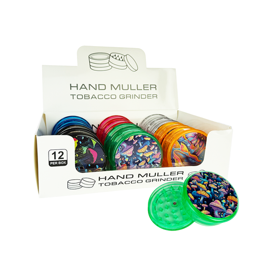 Mushroom Plastic Grinder 63mm - 12pcs Display