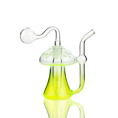 6" Mushroom Oil Burner Glow In The Dark with 14mm Oil Male Bowl