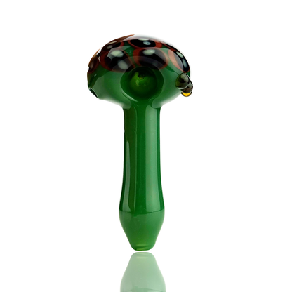 4.5" Color Tube Glass Hand Pipe with Artistic Head