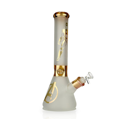 14" Frosted Beaker with 14mm Male Bowl