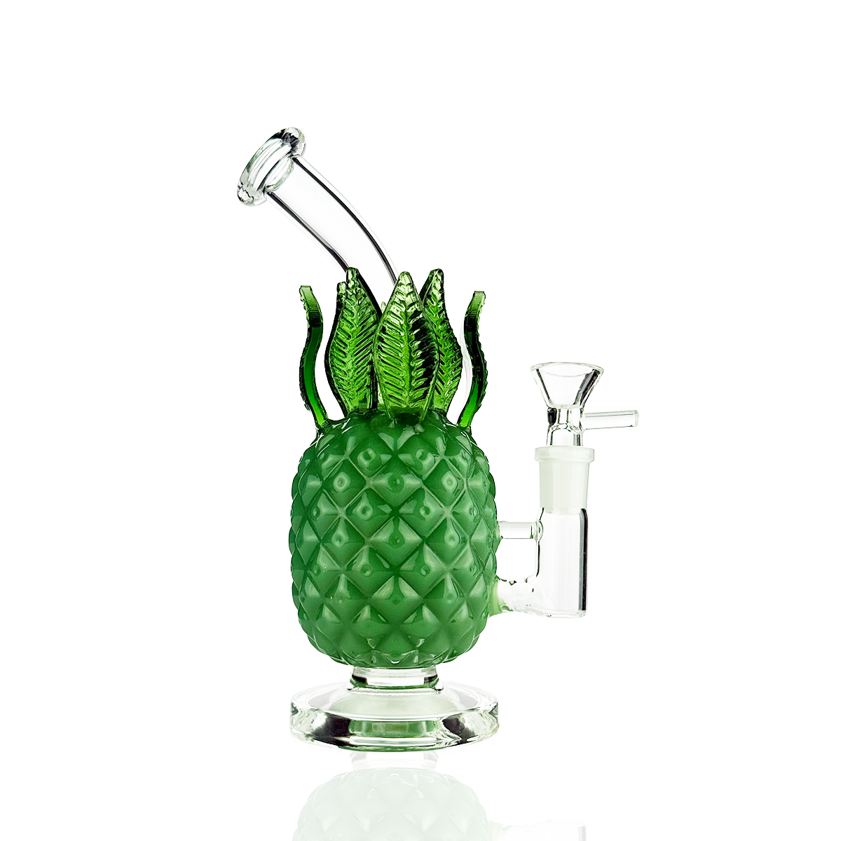 8" Pineapple Water Pipe | Novelty Glass Design | 14mm Male Bowl