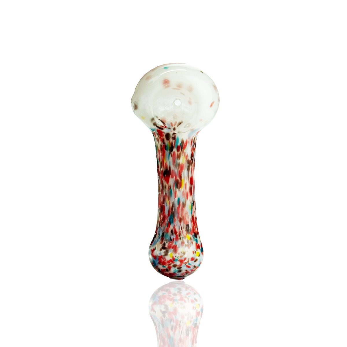3.5" Hand Pipe Spoon Candy Cane Frit