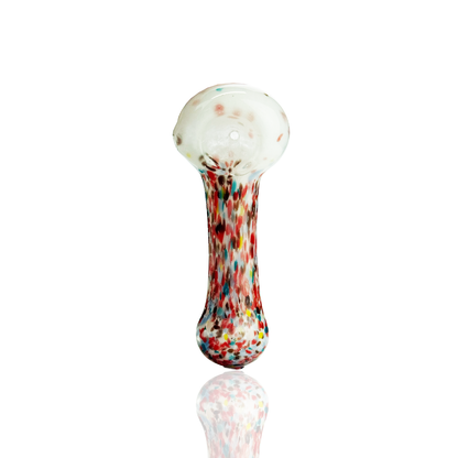 3.5" Hand Pipe Spoon Candy Cane Frit