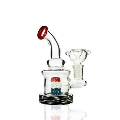6" Water Pipe | Wire Shower Perc | American Rod | 14mm Male Bowl